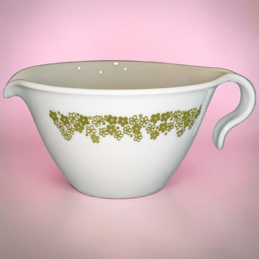 70s Corelle Crazy Daisy Green Spring Blossom Vintage Creamer Hook Handle Vintage